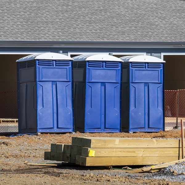 how often are the porta potties cleaned and serviced during a rental period in Howe Oklahoma